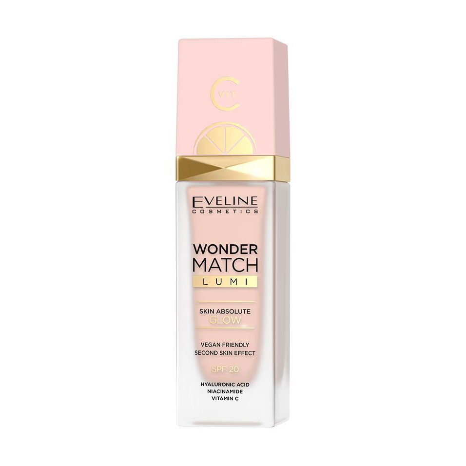 Сяйна тональна основа для обличчя Eveline Cosmetics Wonder Match Lumi Foundation, SPF 20, 05 Light Neutral, 30 мл